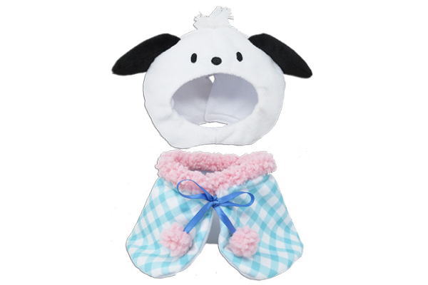 Rakuten - 【全品　送料無料！】　サンリオキャラクターズ　プラッシュコスチューマー　着ぐるみ M　ポチャッコ　ぽちゃっこ　子犬　ポンチョ　被り物　服　コスチューム　着せ替え　ぬいぐるみ　人形　マスコット　雑貨　グッズ　かわいい