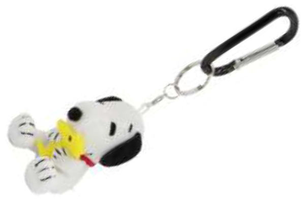【全品　送料無料！】　スヌーピー　SNOOPY　カラビナマスコットキーホルダー座り　スヌーピーとウッドストック　ピーナッツ　すぬーぴー　キーホルダー　キーリング　鍵　人形　ドール　ぬいぐるみ　雑貨　グッズ　かわいい