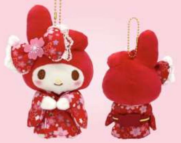 My Melody - 【全品　送料無料！】　サンリオキャラクターズ　マスコット桜着物　レッド　マイメロディ　まいめろでぃ　マイメロ　サンリオ　人形　ドール　ぬいぐるみ　おもちゃ　子供　キッズ　インテリア　雑貨　グッズ　かわいい