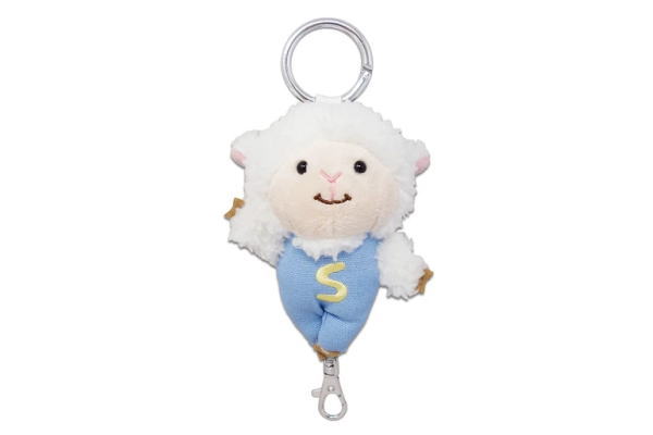 樂天商城 - 【全品　送料無料！】　オリジナル　ぷーとん　こんにちはリールホルダーしーぷん　羊　ひつじ　動物　アニマル　キーホルダー　キーリング　鍵　ぬいぐるみ　人形　マスコット　雑貨　グッズ　かわいい