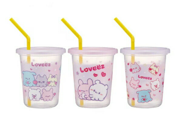 樂天商城 - 【全品　送料無料！】　日本製　らぶい〜ず　ストロー付きタンブラー3個セット320ml　すもっぴ　ぴょんちー　動物　アニマル　食器　コップ　タンブラー　カップ　3個入り　子供　キッズ　雑貨　グッズ　かわいい　TE