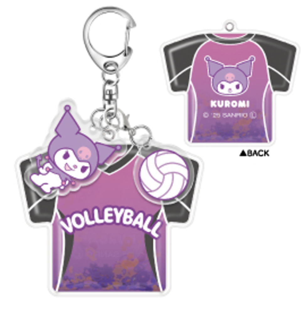 【全品　送料無料！】　サンリオキャラクターズ　部活動ユニキーチェーンバレーボール部　クロミ　ユニフォーム型　キーホルダー　キーリング　チャーム　鍵　雑貨　グッズ　かわいい