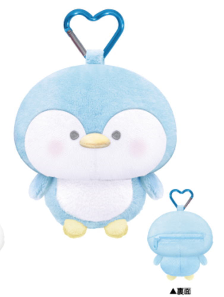 樂天商城 - 【全品　送料無料！】　オリジナル　もちぬいポーチペンギン　動物　アニマル　ケース　小物入れ　収納　キーホルダー　キーリング　カラビナ　ぬいぐるみ　マスコット　雑貨　グッズ　かわいい