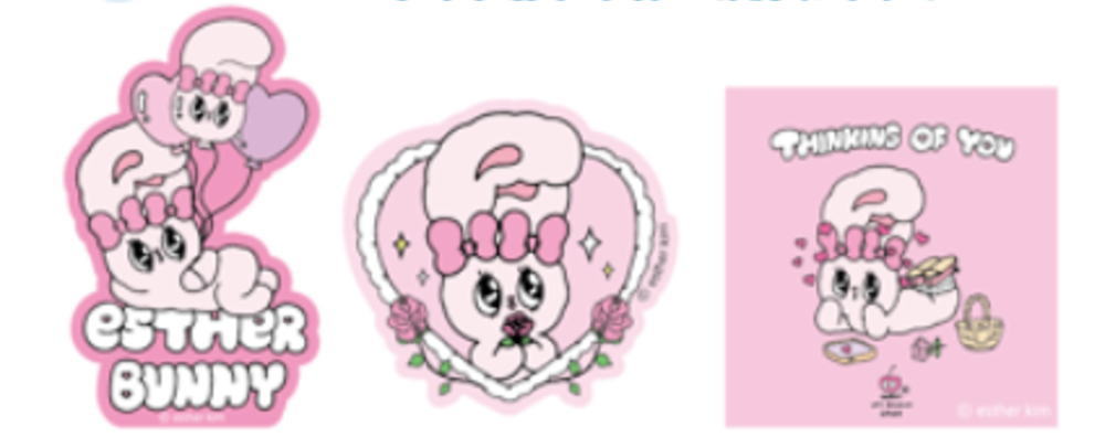 948枚キャラクターシール ステッカーセット エステルバニー ステッカー