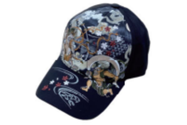 樂天商城 - 【全品　送料無料！】　オリジナル　刺繍繍綿キャップブラック　黒　風神雷神　帽子　ぼうし　メッシュ　キャップ　ファッション　メンズ　レディース　男性　女性　兼用　雑貨　グッズ　かわいい