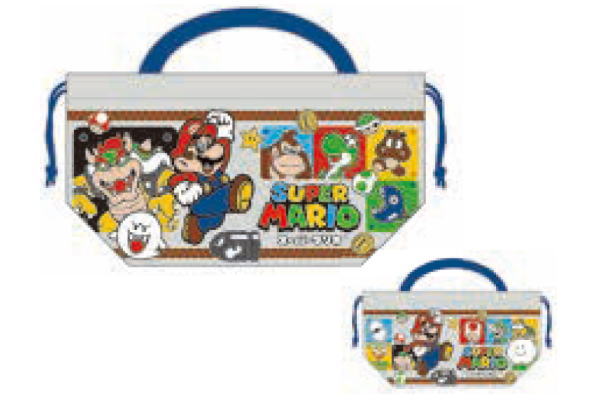 [전품 송료 무료!] 슈퍼 마리오 MARIO 점심 돈주머니 23 마리오 루이지 게임 닌텐도 돈주머니 가방 입구 점심 가방 도시락 아이 아이 키즈 잡화 상품 귀여운