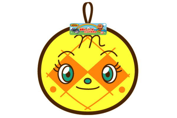 【全品　送料無料！】　アンパンマン　あんぱんまん　顔型ループ付きハンドタオルメロンパンナちゃん　..
