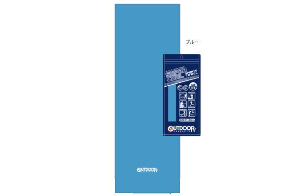 【全品　送料無料！】　オリジナル　スーパークールスポーツタオルブルー　青　ODT-2261　OUTDOOR　ブ..