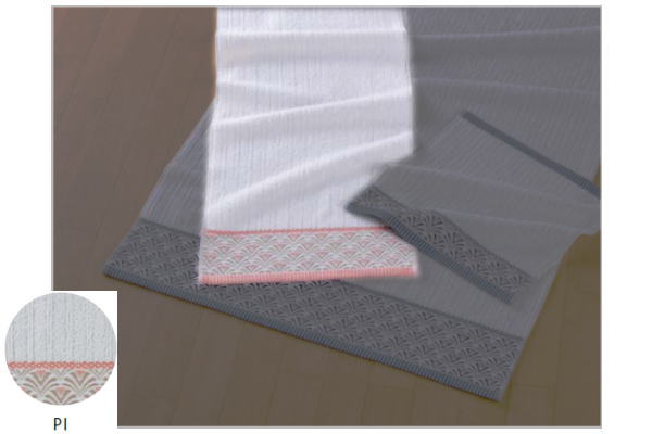 【全品　送料無料！】　オリジナル　フェイスタオルピンク　波かさね　タオル　たおる　雑貨　グッズ　かわいい