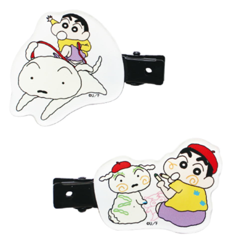 樂天商城 - 【全品　送料無料！】　日本製　クレヨンしんちゃん　まえがみクリップまんがクレヨンしんちゃん　しんのすけ　アニメ　映画　髪留め　ヘアピン　クリップ　ヘアアクセサリー　子供　キッズ　2個入り　2個セット　雑貨　グッズ　かわいい