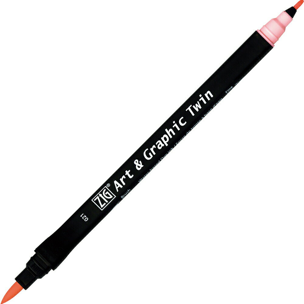 樂天商城 - 【全品　送料無料！】　セット商品　3個入り　 呉竹 ZIG Art & Graphic Twin LIGHT PINK　水性カラー筆ペンマーカー　サインペン　筆記用具　筆記具　文房具　学校　勉強　雑貨　グッズ