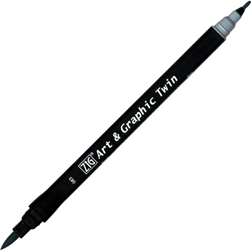 樂天商城 - 【全品　送料無料！】　セット商品　3個入り　 呉竹 ZIG Art & Graphic Twin BLUE GRAY　水性カラー筆ペンマーカー　サインペン　筆記用具　筆記具　文房具　学校　勉強　雑貨　グッズ