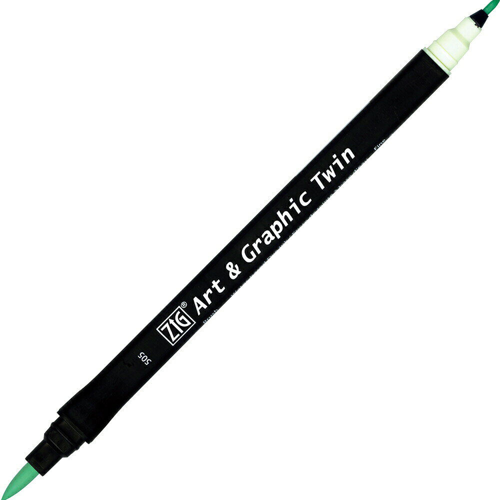 樂天商城 - 【全品　送料無料！】　セット商品　3個入り　 呉竹 ZIG Art & Graphic Twin GREEN SHADOW　水性カラー筆ペンマーカー　サインペン　筆記用具　筆記具　文房具　学校　勉強　雑貨　グッズ