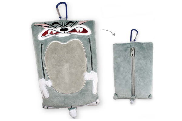 樂天商城 - 【全品　送料無料！】　トムとジェリー　Tom and Jerry　ダイカットフラットポーチトム　ファニーアート　ジェリー　ワーナー　アニメ　ポーチ　ケース　小物入れ　収納　キーホルダー　キーリング　雑貨　グッズ　かわいい