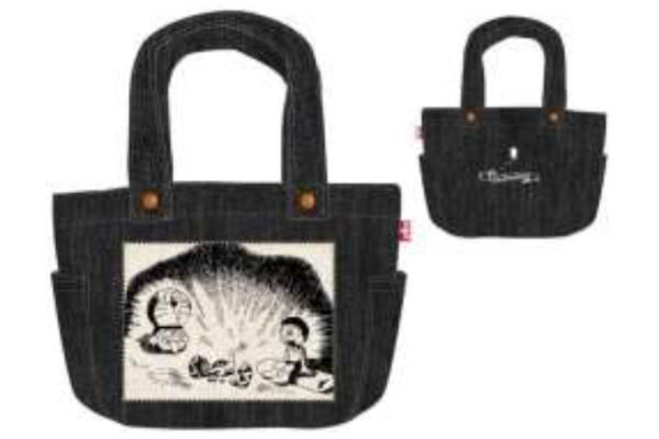 【全品　送料無料！】　ドラえもん×EDWIN　ミニトートどらえもん　ドラエモン　アニメ　テレビ　漫画　映画　コラボ　デニム　かばん　カバン　鞄　バッグ　ランチバッグ　弁当入れ　お出かけ　アウトドア　雑貨　グッズ　かわ
