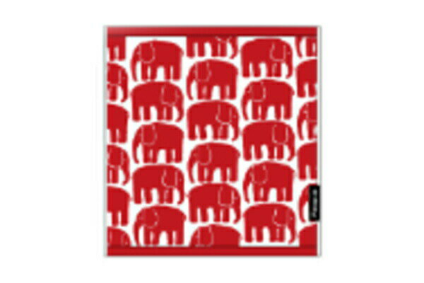 【全品 送料無料！】 フィンレイソン Finlayson ウォッシュタオルレッド 赤 エレファンティ ゾウ柄 ブランド たおる ハンドタオル ミニタオル ハンカチ 雑貨 グッズ かわいい