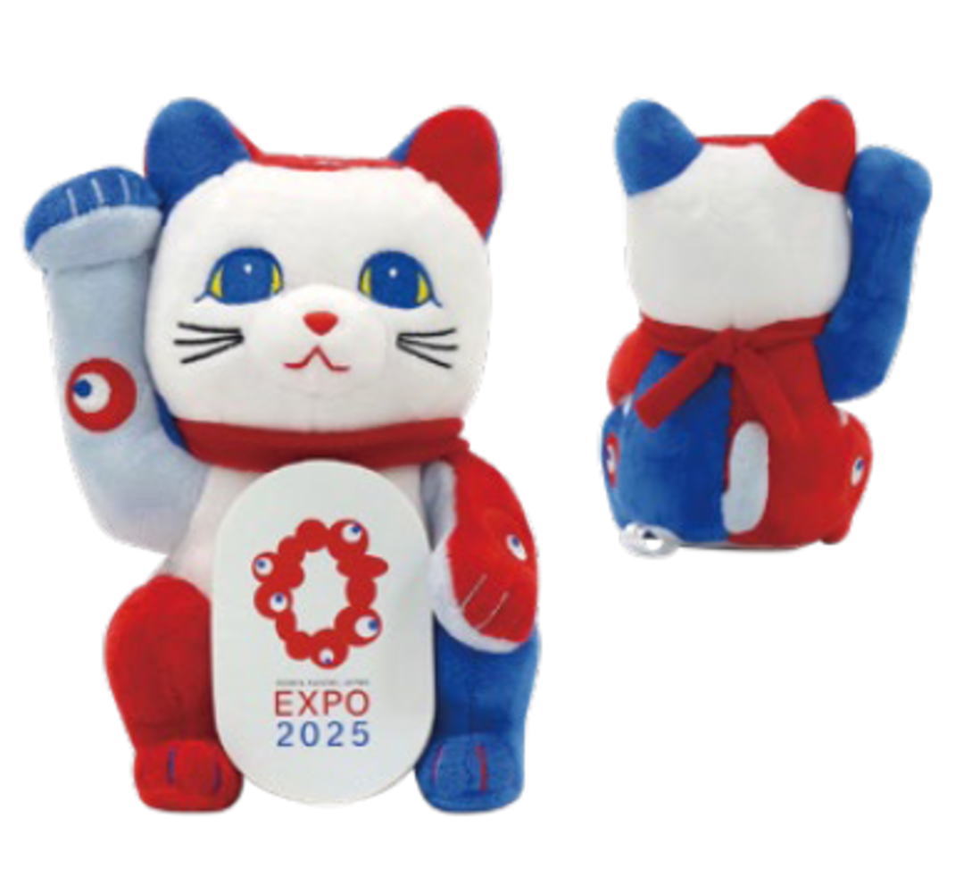 樂天商城 - 【全品　送料無料！】　EXPO2025　招き猫ぬいぐるみ関西万博エンブレム　エキスポ　大阪　マスコット　人形　ドール　おもちゃ　インテリア　雑貨　グッズ　かわいい