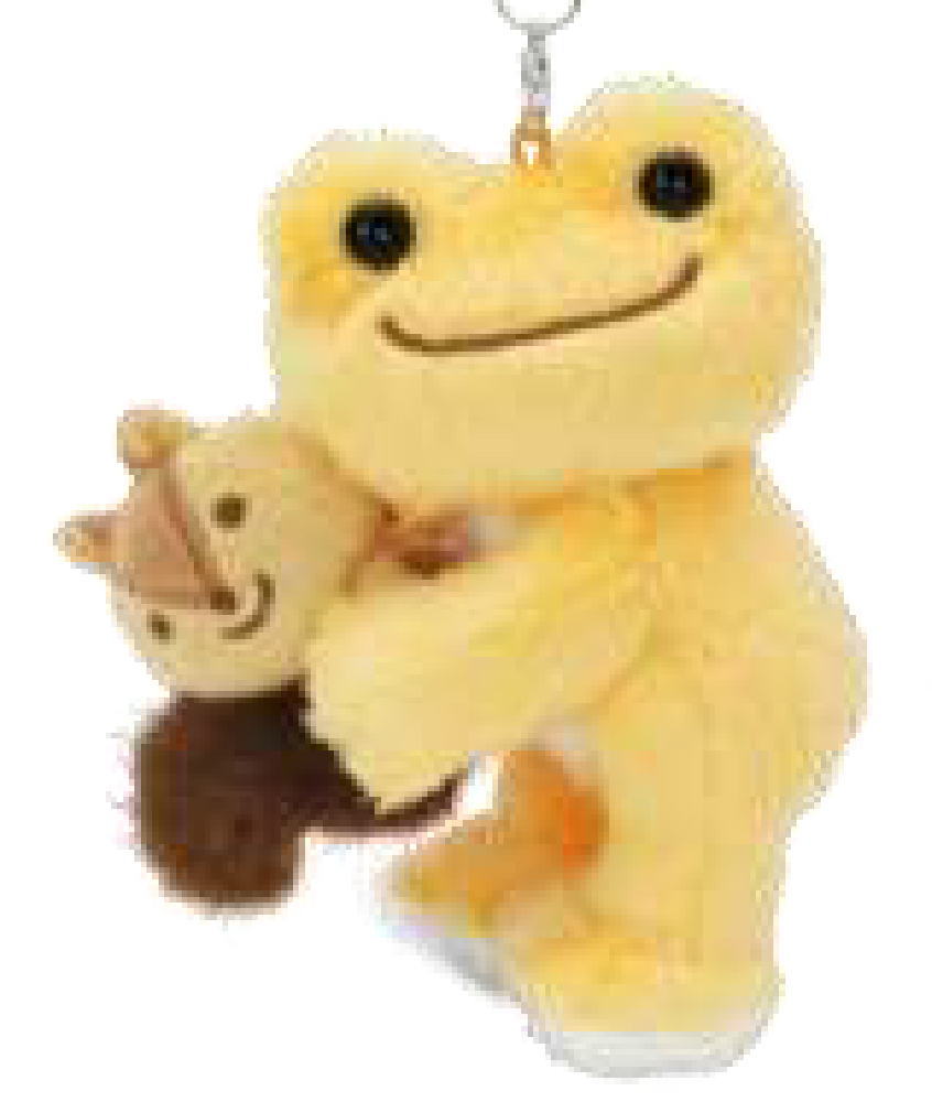 樂天商城 - 【全品　送料無料！】　かえるのピクルス　pickles the frog　マスコットキーホルダーだいだい　ピクルスwithアーモンド　カエルのピクルス　キーリング　チャーム　鍵　ぬいぐるみ　人形　ドール　雑貨　グッズ　かわいい