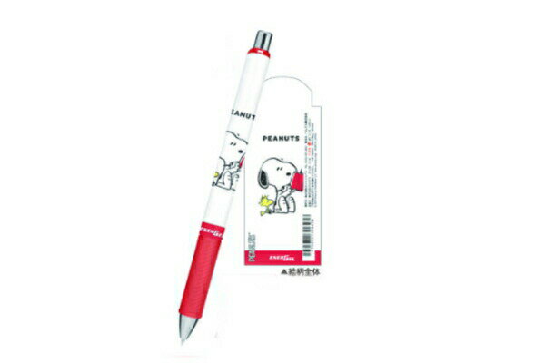 【全品　送料無料！】　10本入り　セット　セット商品　日本製　スヌーピー　SNOOPY　エナージェルボールペン0.5mm　レッド　赤　ピーナッツ　ウッドストック　すぬーぴー　ペン　筆記用具　文房具　学校　勉強　雑貨　グ