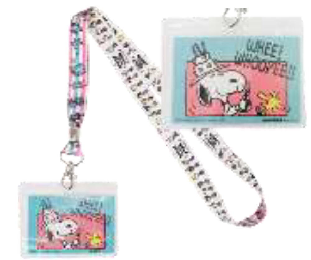 【全品　送料無料！】　スヌーピー　SNOOPY　幅広ネックストラップケーキハット　75th　ピーナッツ　ウッドストック　すぬーぴー　アニメ　カードケース　ストラップ　ホルダー　保育園　幼稚園　学校　雑貨　グッズ　かわいい