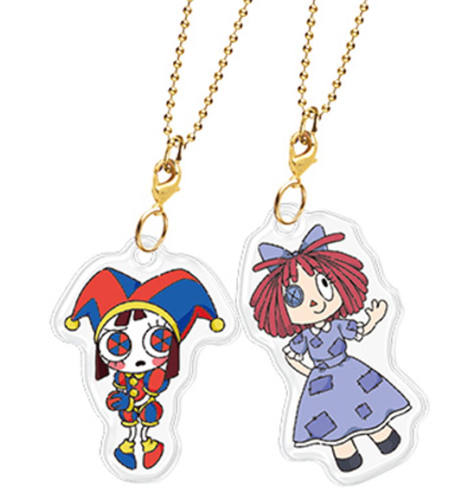 【全品 送料無料！】 アメイジング・デジタル・サーカス クリアニコイチキーホルダーポムニ×ラガタ アニメ キャラクター キーホルダー キーリング チャーム 鍵 ニコイチ ペア お揃い 友達 フレンズ 雑貨 グッズ かわいい