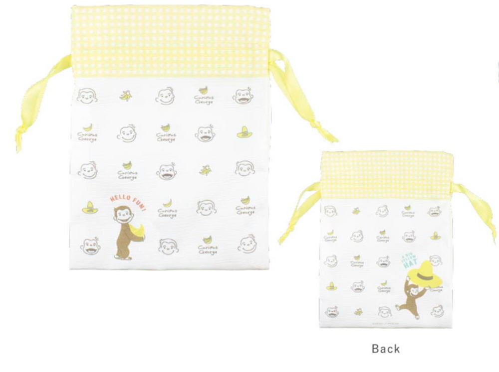 【全品　送料無料！】　おさるのジョージ　ナチュラルライフシリーズ　巾着ポーチイエロー　黄色　ひと..