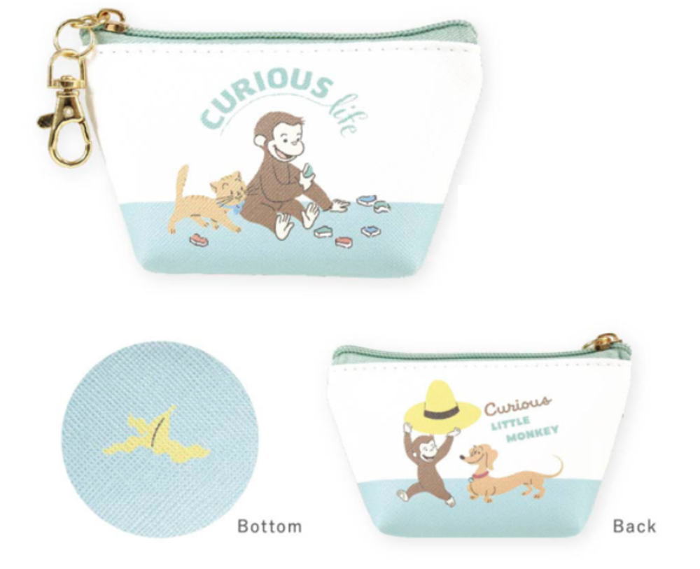 【全品　送料無料！】　おさるのジョージ　ナチュラルライフシリーズ　三角ミニポーチフレンズ　ひとま..