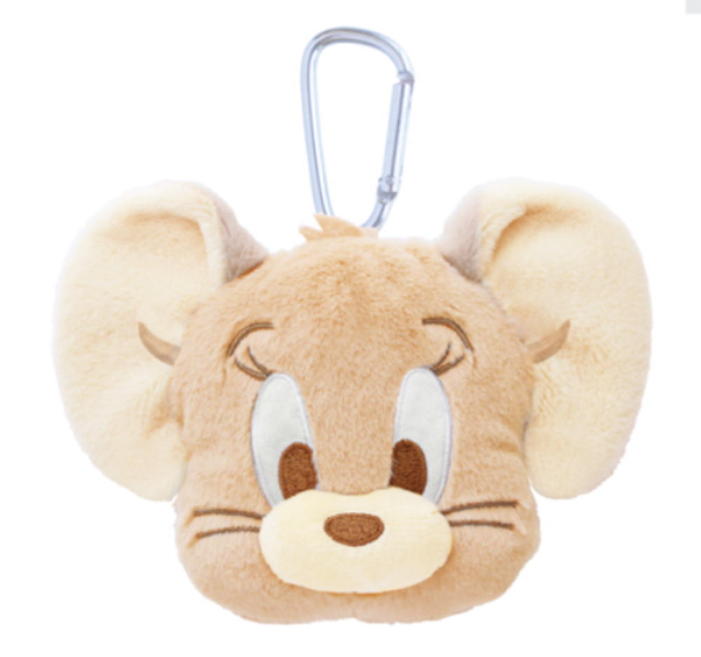 【全品　送料無料！】　トムとジェリー　Tom and Jerry　カラビナ付きぬいぐるみファスナーマスコットダスティーカラー　JR　ジェリー　アニメ　ポーチ　ケース　小物入れ　イヤホン入れ　収納　お出かけ　アウトドア　雑貨　グ