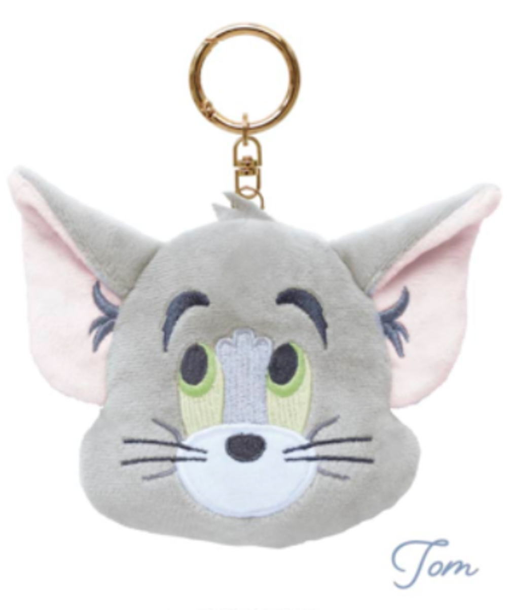 [전품 송료 무료!] 톰과 제리 Tom and Jerry 카라비나 봉제 인형 지퍼 마스코트 스스마 페이스 TM 톰 애니메이션 파우치 케이스 액세서리 이어폰 넣어 수납 외출 야외 잡화 상품