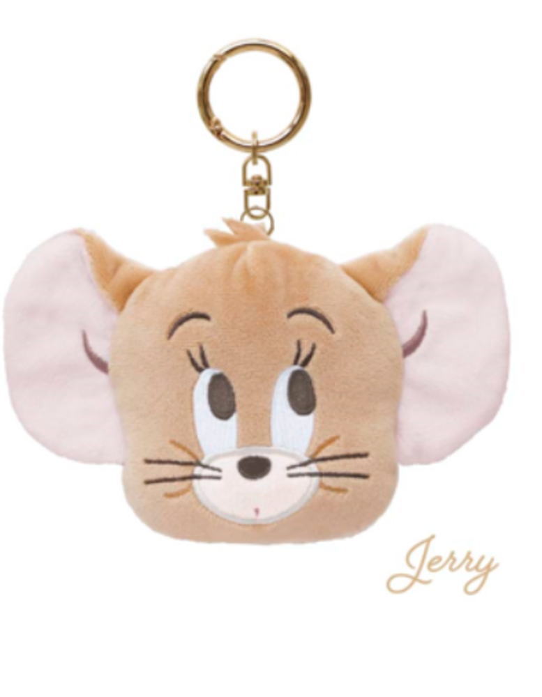 [전품 무료 배송!] 톰과 제리 Tom and Jerry 카라비나 봉제 인형 지퍼 마스코트 스모스 페이스 JR 제리 애니메이션 파우치 케이스 소품 넣어 이어폰 넣어 수납 외출 야외 잡화 구