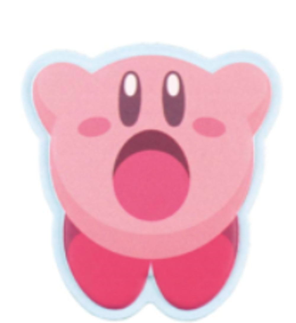 【全品 送料無料！】 星のカービィ レザー風ステッカーすいこみ カービィ ゲーム ゲームキャラ カービー 任天堂 ステッカー シール 文房具 雑貨 グッズ かわいい