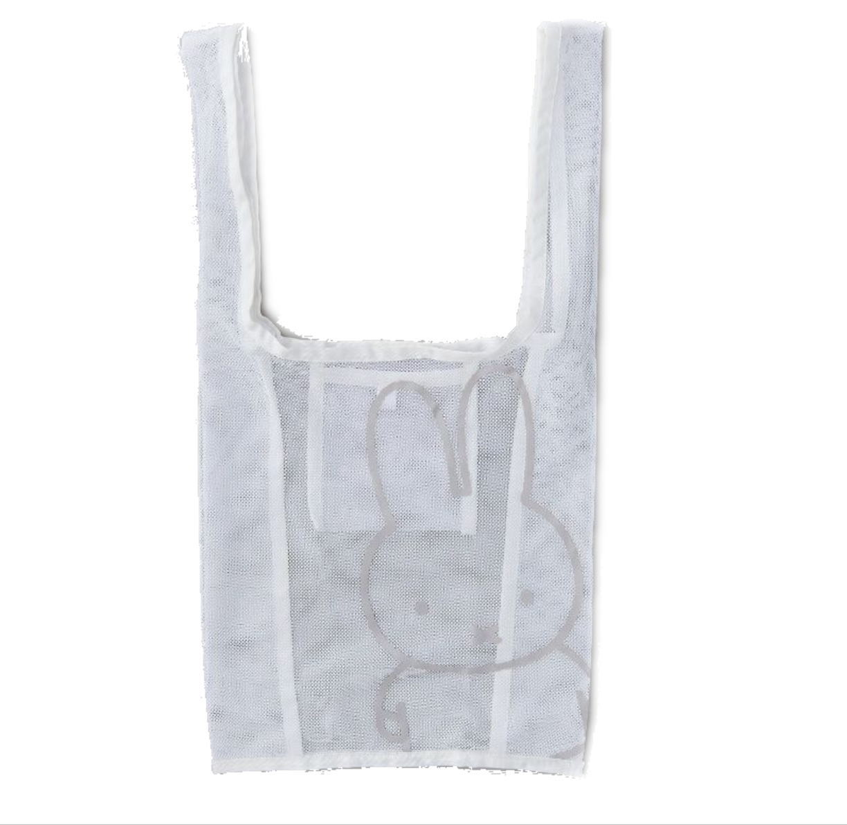 【全品 送料無料！】 miffy ミッフィー メッシュエコバッグホワイト 白 ウサギ ディック・ブルーナ 絵本 アニメ かばん カバン 鞄 袋 収納 買い物 ショッピング 雑貨 グッズ かわいい