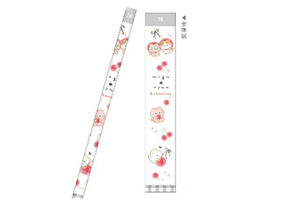 樂天商城 - 【全品　送料無料！】　20本セット　セット　セット商品　日本製　オリジナル　鉛筆2B　チェリー　もぐにゃん　ねこ　動物　アニマル　えんぴつ　ペンシル　筆記用具　文房具　学校　勉強　雑貨　グッズ　かわいい