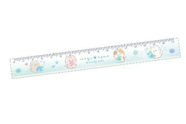 【全品　送料無料！】　10本セット　セット　セット商品　オリジナル　スリム17cm定規キャンディソーダ　もぐにゃん　ねこ　動物　アニマル　定規　ものさし　文房具　学校　勉強　雑貨　グッズ　かわいい