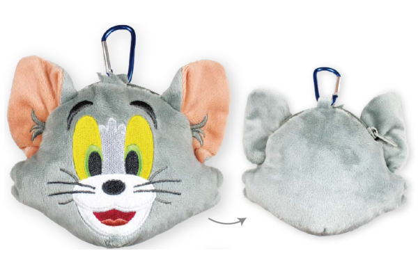 [전품 송료 무료!] 톰과 제리 Tom and Jerry 카라비나 봉제 인형 지퍼 마스코트 톰 제리 워너 애니메이션 파우치 케이스 액세서리 동전 지갑 동전 케이스 키 체인 키링 잡화 구