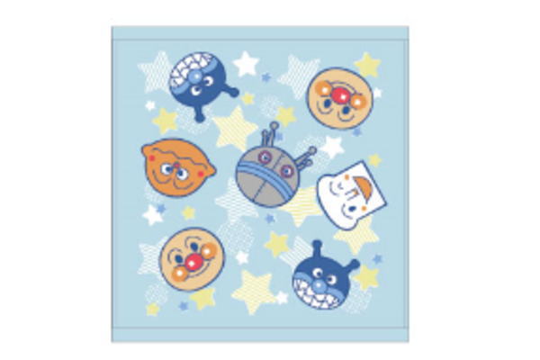 【全品　送料無料！】　アンパンマン　あんぱんまん　ハンドタオルブルー　青　やなせたかし　アニメ　映画　タオル　たおる　ハンカチ　ミニタオル　子供　キッズ　雑貨　グッズ　かわいい