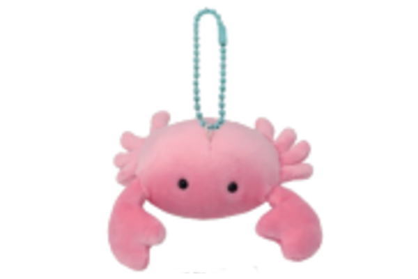 【全品　送料無料！】　オリジナル　ふわもこマスコットカニ　海　魚　生き物　マスコット　ぬいぐるみ　ドール　人形　キーホルダー　キーリング　チャーム　鍵　雑貨　グッズ　かわいい