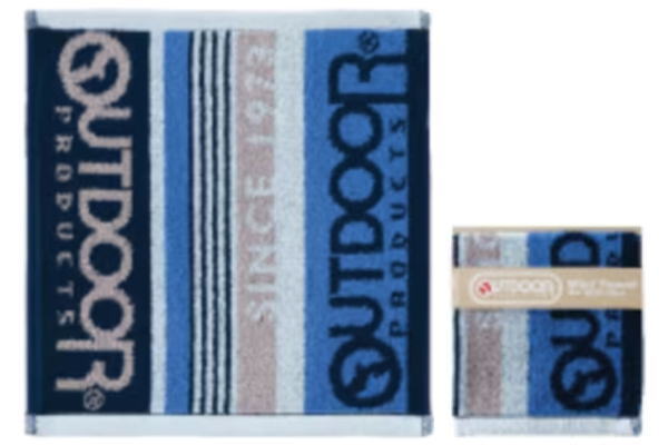 【全品 送料無料！】 OUTDOOR PRODUCTS ミニタオルブルー 青 カームロゴ ODT-2305 アウトドアプロダクツ ブランド メーカー タオル たおる ハンドタオル ハンカチ 雑貨 グッズ かわいい