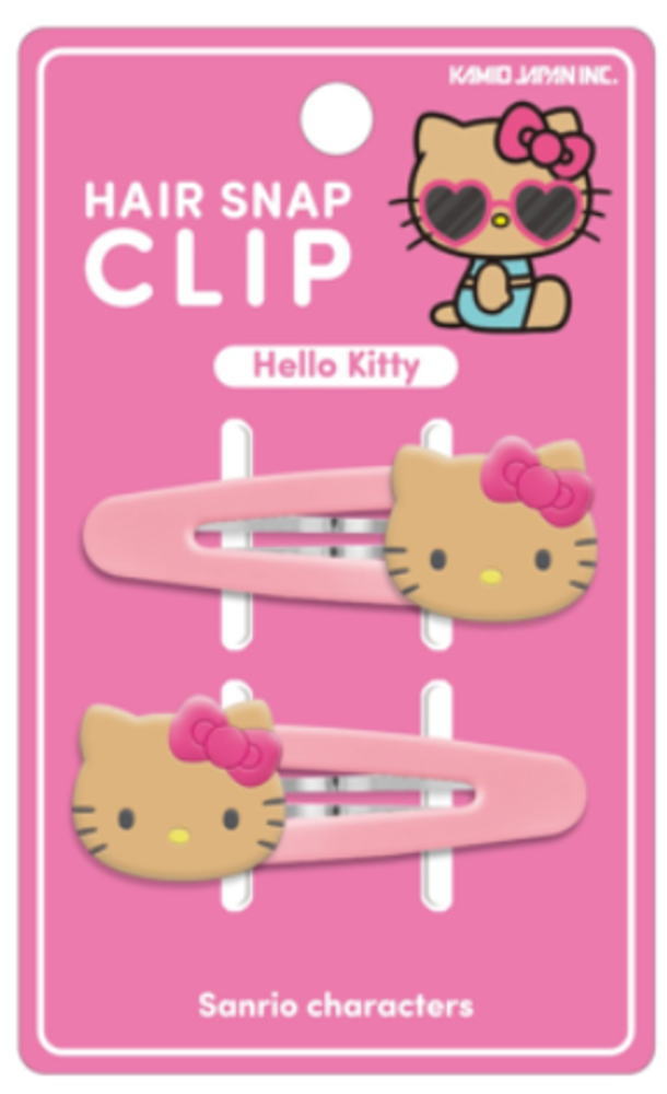 【全品　送料無料！】　サンリオキャラクターズ　ヘアスナップクリップ日焼け　ハローキティ　ピン　ク..
