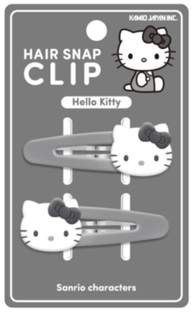 【全品　送料無料！】　サンリオキャラクターズ　ヘアスナップクリップモノクロ　ハローキティ　ピン　..