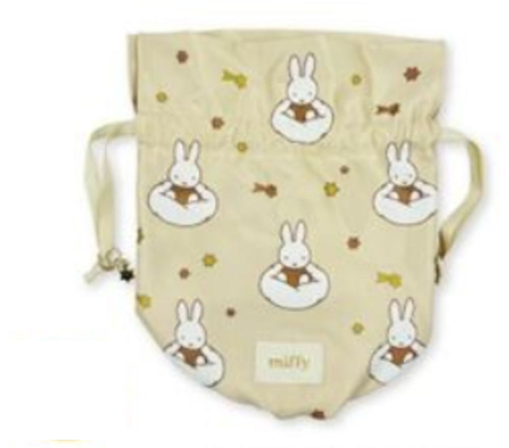 樂天商城 - 【全品　送料無料！】　miffy　ミッフィー　ドリーミーシリーズ　巾着アイボリー　ウサギ　ディック・ブルーナ　ポーチ　ケース　小物入れ　袋　収納　子供　キッズ　お出かけ　アウトドア　雑貨　グッズ　かわいい