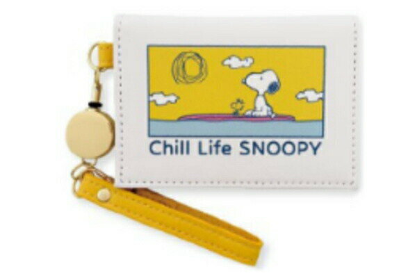 樂天商城 - 【全品　送料無料！】　スヌーピー　SNOOPY　2つ折りパスケースチルライフ　ピーナッツ　ウッドストック　すぬーぴー　キャラクター　ポーチ　カード入れ　定期入れ　収納　通勤　通学　雑貨　グッズ　かわいい