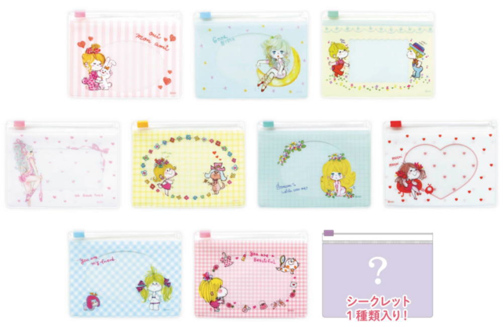 【全品　送料無料！】【10個セット】【セット】【セット商品】【ADO MIZUMORI】【水森亜土】シークレットスライドポーチ【あどちゃん】【あど】【イラスト】【画家】【ケース】【小物入れ】【収納】【メイク】【化粧】【コスメ】【雑貨】【グッズ】【かわいい