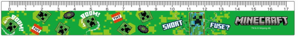 樂天商城 - 【全品　送料無料！】【10個セット】【セット】【セット商品】【日本製】【Minecraft】【マインクラフト】17cm定規【グリーン】【緑】【クリーパー】【マイクラ】【ゲーム】【定規】【ものさし】【文房具】【学校】【勉強】【雑貨】【グッズ】【かわいい】