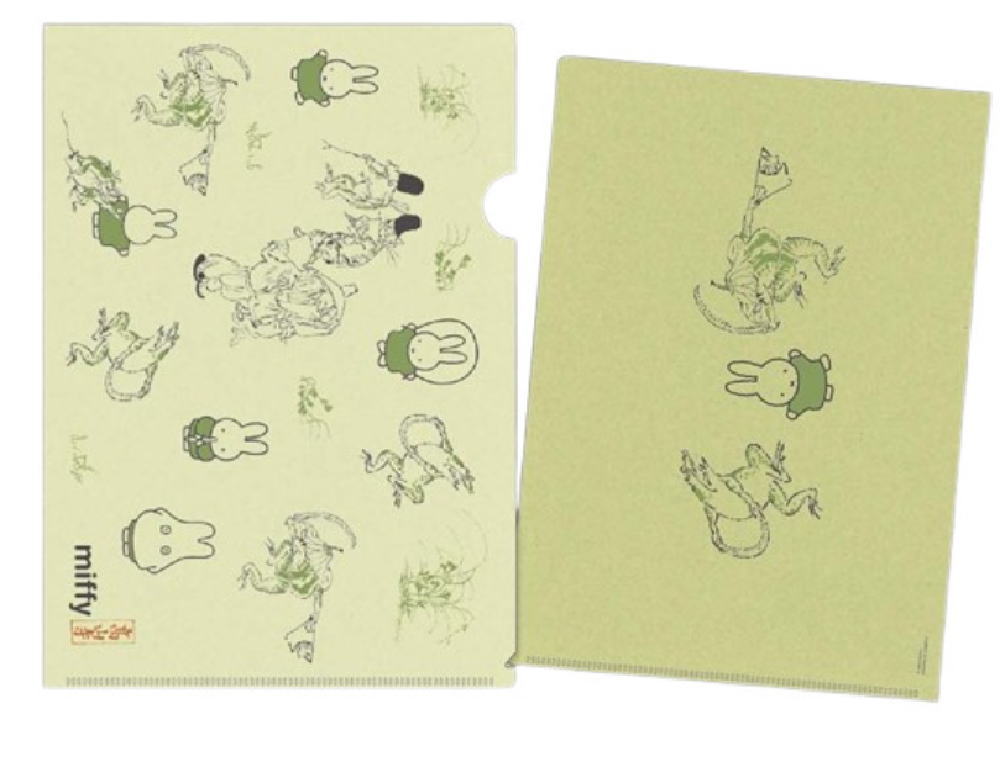 樂天商城 - 【全品　送料無料！】【日本製】【miffy×鳥獣戯画】A4クリアファイル【E】【ミッフィー】【コラボ】【ケース】【カバー】【ファイル入れ】【収納】【文房具】【学校】【勉強】【雑貨】【グッズ】【かわいい】