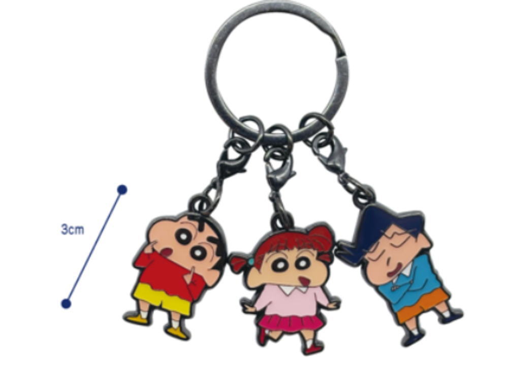 樂天商城 - 【全品　送料無料！】【クレヨンしんちゃん】3連キーリング【しんちゃん×ネネちゃん×風間くん】【キーホルダー】【チャーム】【鍵】【雑貨】【グッズ】【かわいい】