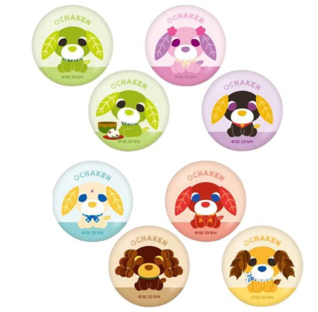 【全品　送料無料！】　単品　くじ　【日本製】　お茶犬　トレーディング缶バッジベーシックシリーズ　動物　アニマル　缶　缶バッチ　バッチ　バッジ　カンバッジ　カンバッチ　クジ　ランダム　雑貨　グッズ　かわいい