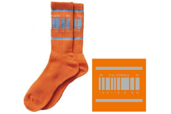 【全品　送料無料！】【アメリカン雑貨】バックインザタイムソックス【OR×GRAY】【オレンジ】【グレー】【アメリカ】【USA】【映画】【靴下】【くつした】【ソックス】【ファッション】【グッズ】