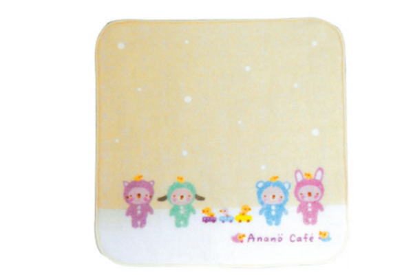 【全品　送料無料！】 【日本製】【アナノカフェ】ガーゼミニハンカチ【イエロー】【Anano Cafe】【タオル】【たおる】【タオルハンカチ】【ミニタオル】【ハンドタオル】【ハンカチ】【贈り物】【ギフト】【赤ちゃん】【赤ん坊】【ベビー】【グッズ】