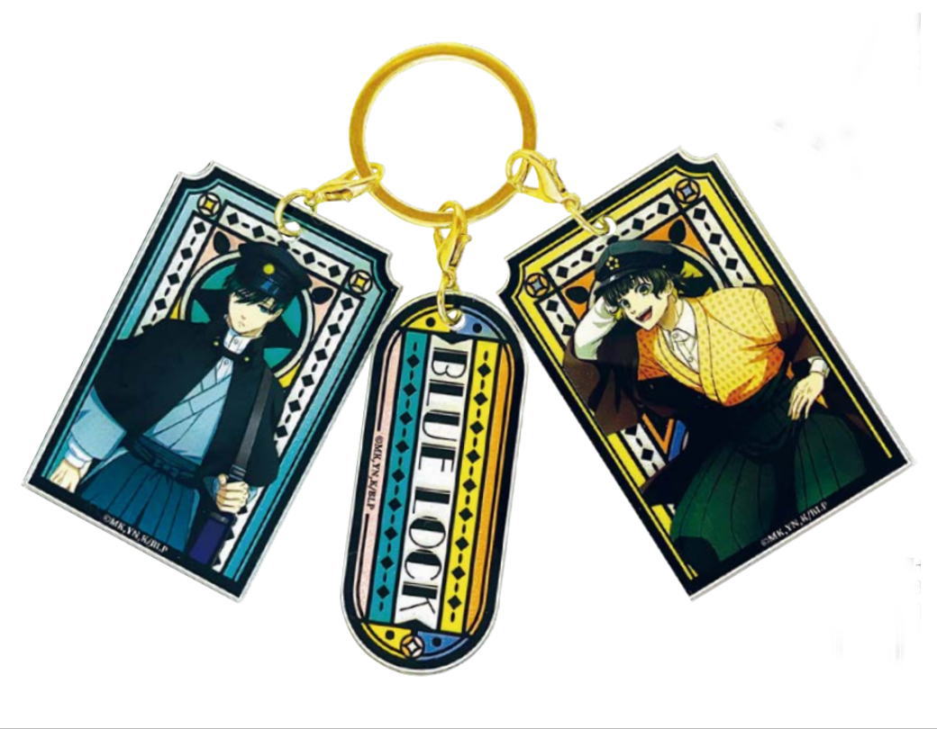 【全品　送料無料！】　ブルーロック　3チャームキーホルダー糸師凛・蜂楽廻　いとしりん　ばちらめぐる　サッカー　漫画　アニメ　推し活　キーホルダー　キーリング　チャーム　鍵　雑貨　グッズ　かわいい